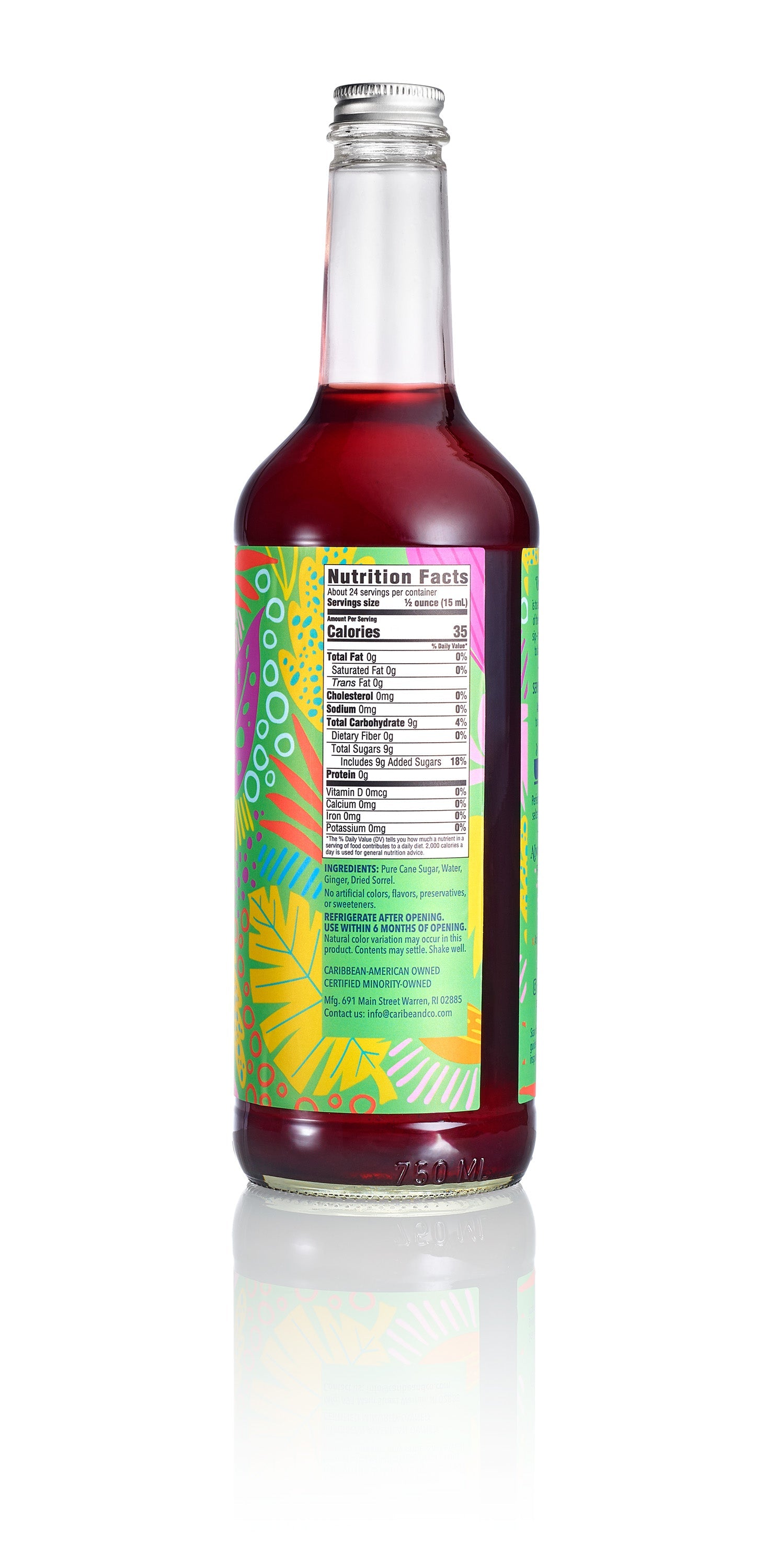 Sorrel & Ginger Flavored Syrup  - 25 oz (Wholesale Case of 3)