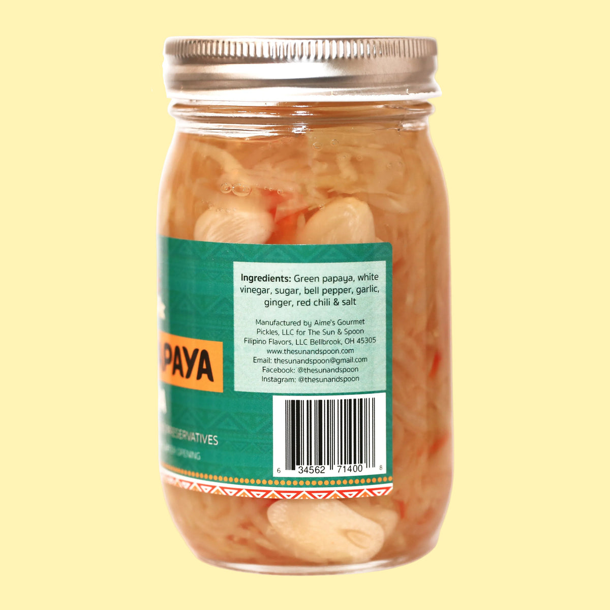 PICKLED PAPAYA ATSARA Solo Jar
