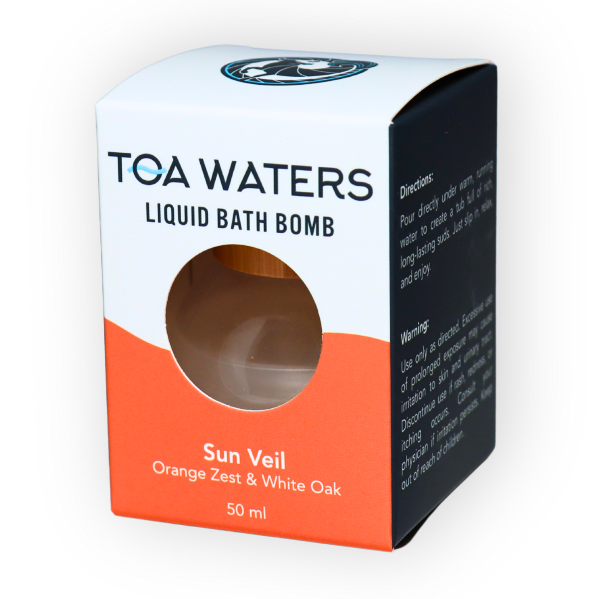 Sun Veil Liquid Bath Bomb - Orange Zest and White Oak