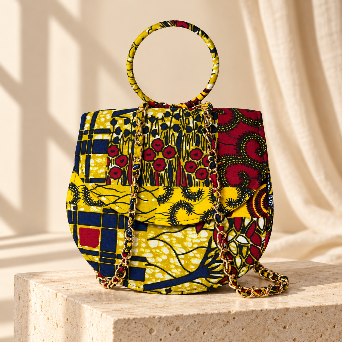 Syda African Print Handbag