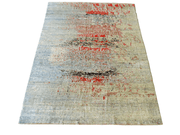 Contemporary Gabbeh (8'09"x11'02") aqua/coral