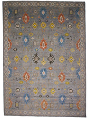 Afghan Oushak (10x14) gray