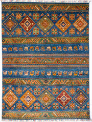 Khurjeen (5x7) blue