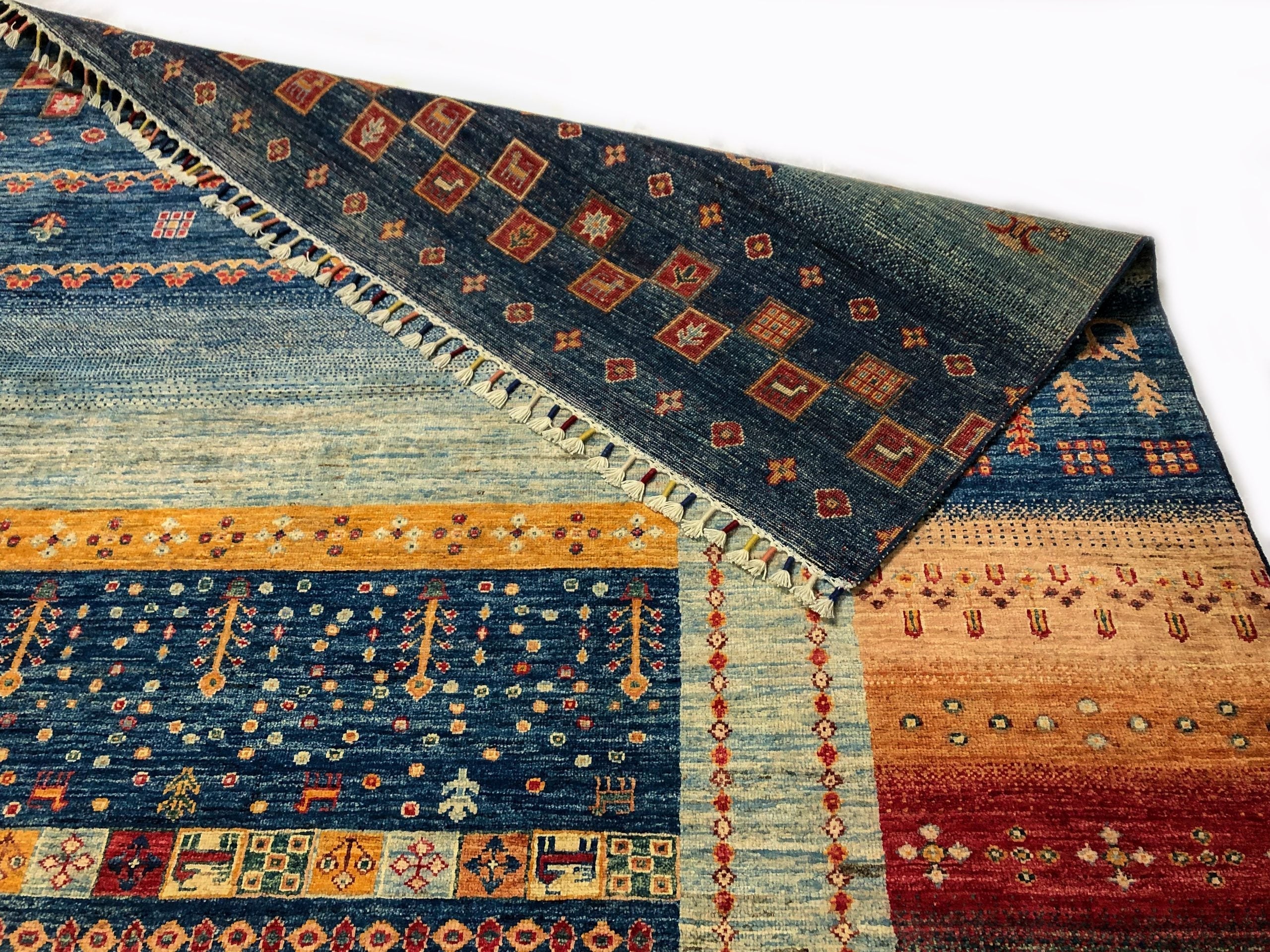 Khorjin/Gabbeh (9'00"x11'09") blue/multicolor