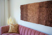 Plant Dyed Wild Silk Wall Hanging - Color Field - Natural Warm Brown