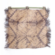 Raffia Wall Hanging - Shibori Spider Web Pattern - Lavender Grey