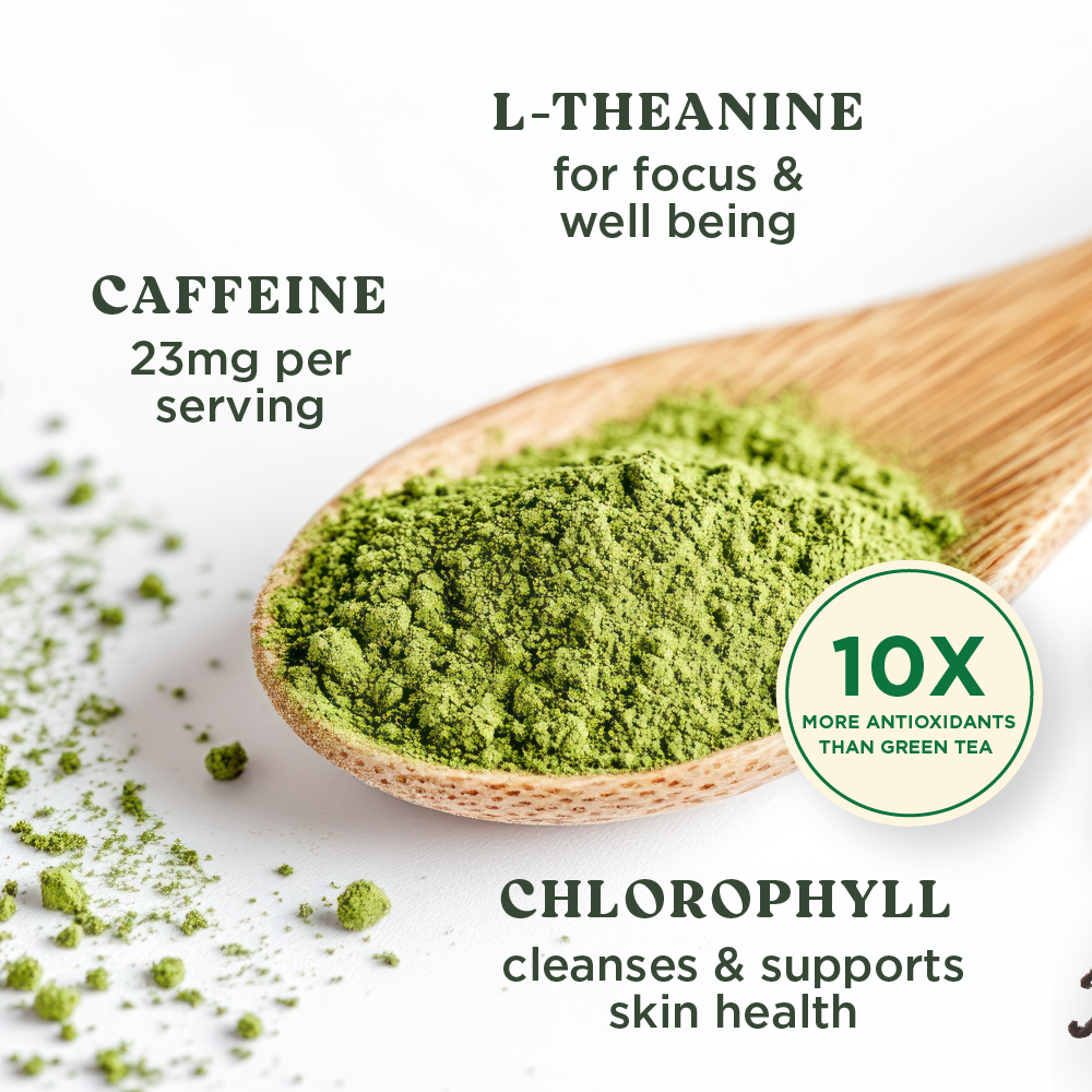 Harmony Matcha Vanilla – Premium Shade-Grown Japanese Matcha, Sweetened with Organic Sugar, 20 Servings