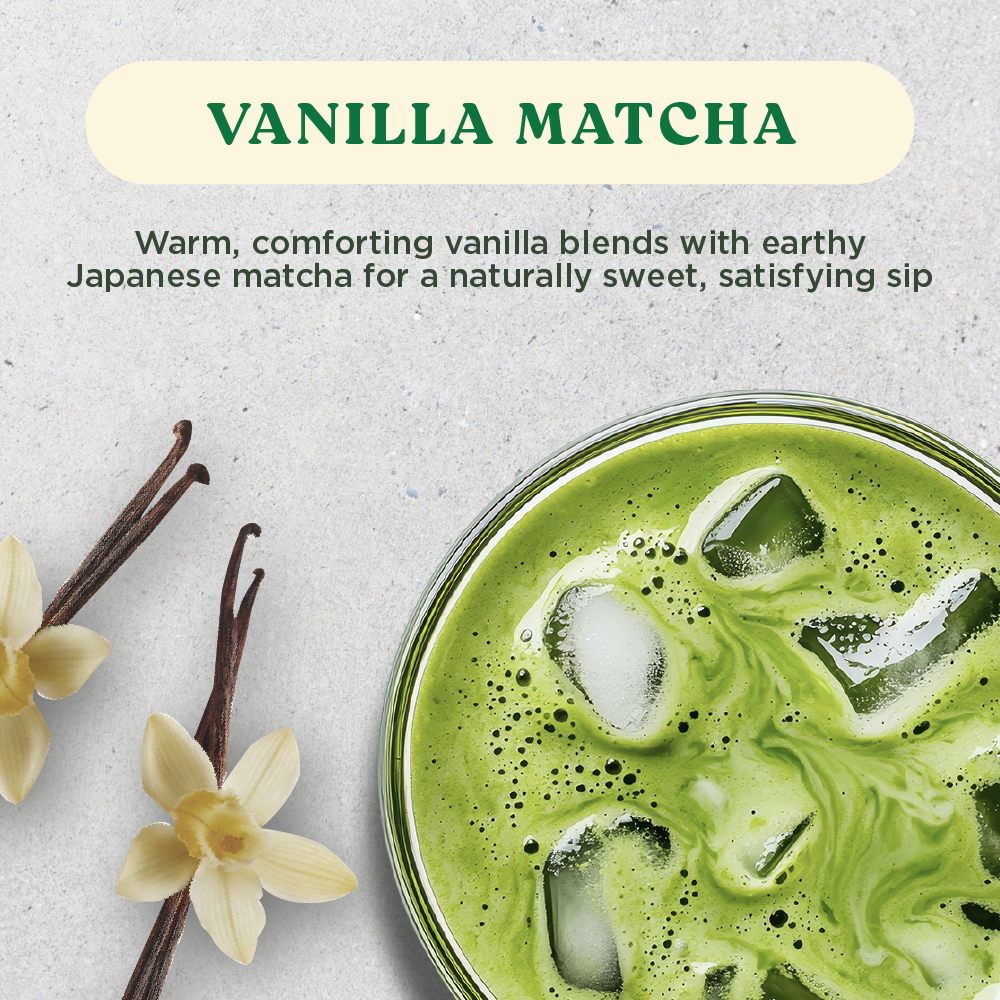Harmony Matcha Vanilla – Premium Shade-Grown Japanese Matcha, Sweetened with Organic Sugar, 20 Servings
