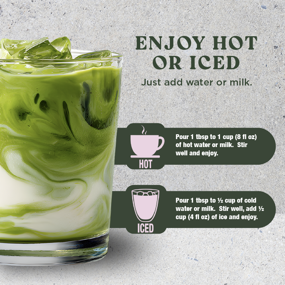 Harmony Matcha Vanilla – Premium Shade-Grown Japanese Matcha, Sweetened with Organic Sugar, 20 Servings