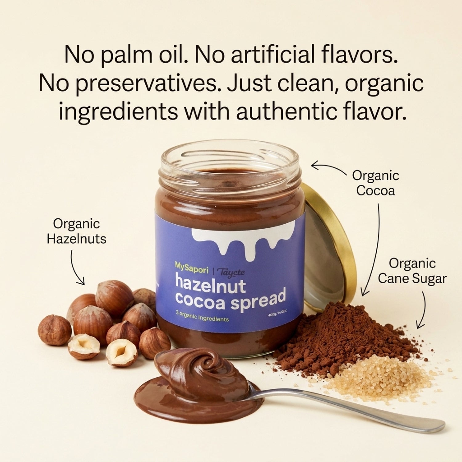 Organic Hazelnut Cocoa Cream