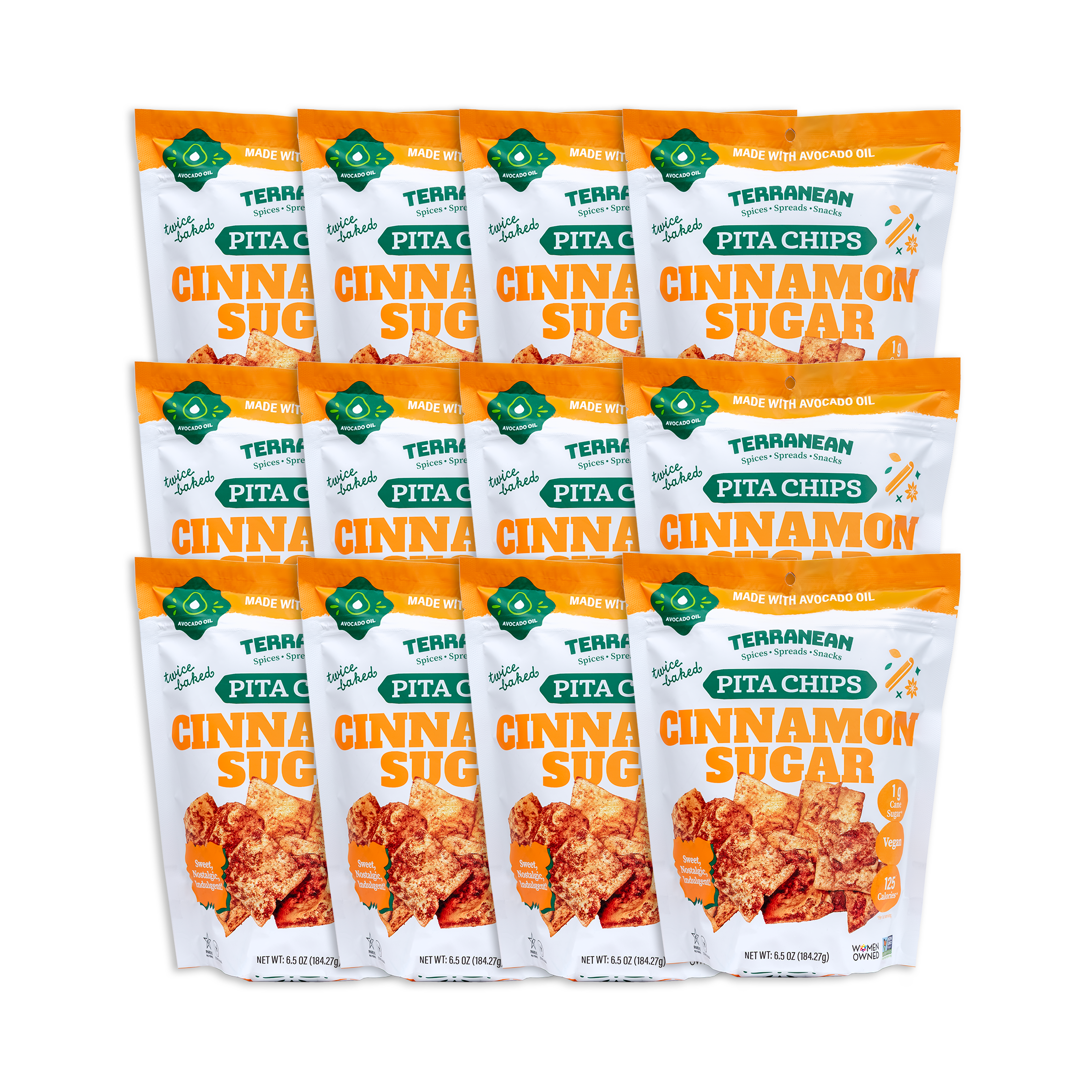Cinnamon Sugar Twice-Baked Pita Chips ft. Date Sugar & Maple Sugar! 6.5 oz.