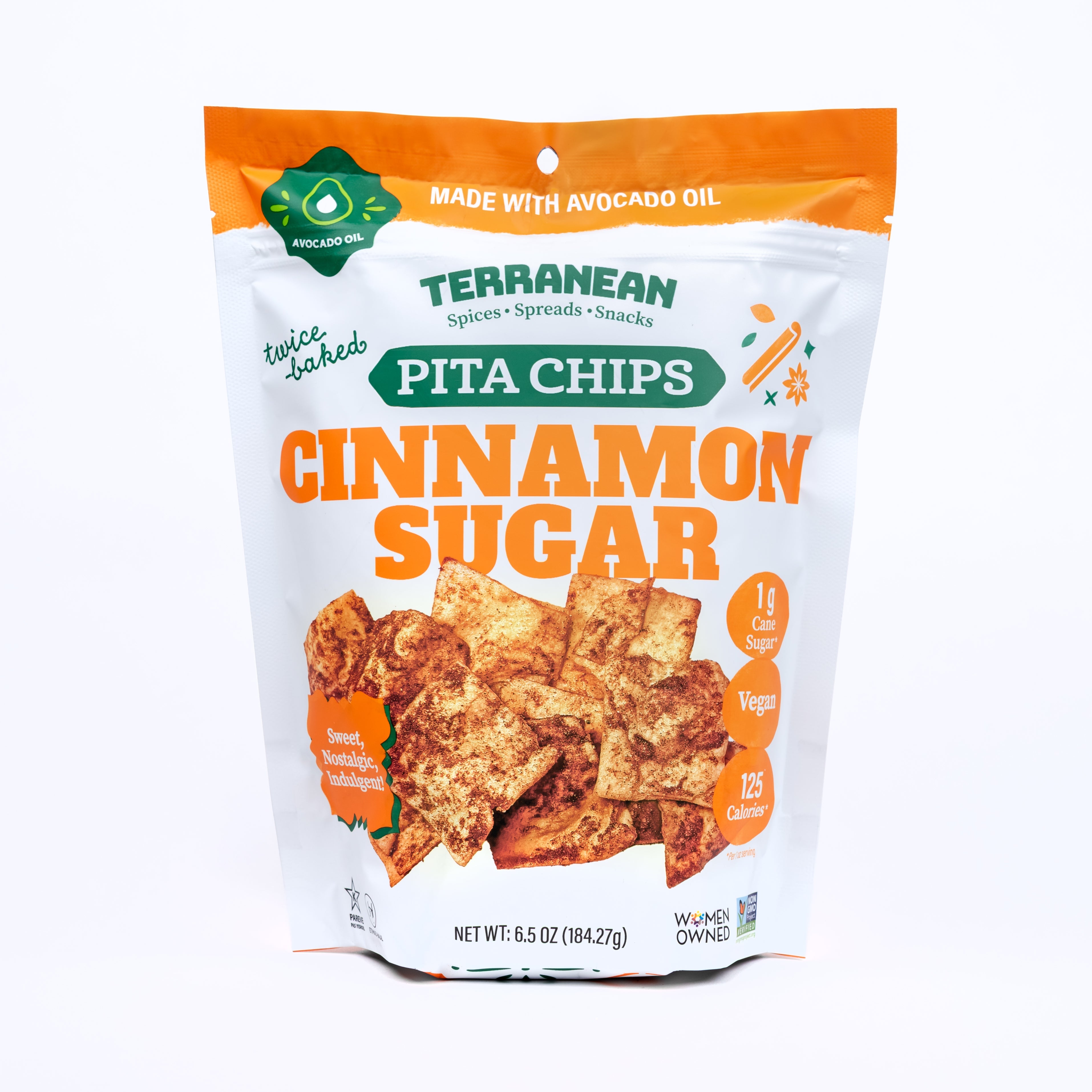 Cinnamon Sugar Twice-Baked Pita Chips ft. Date Sugar & Maple Sugar! 6.5 oz.