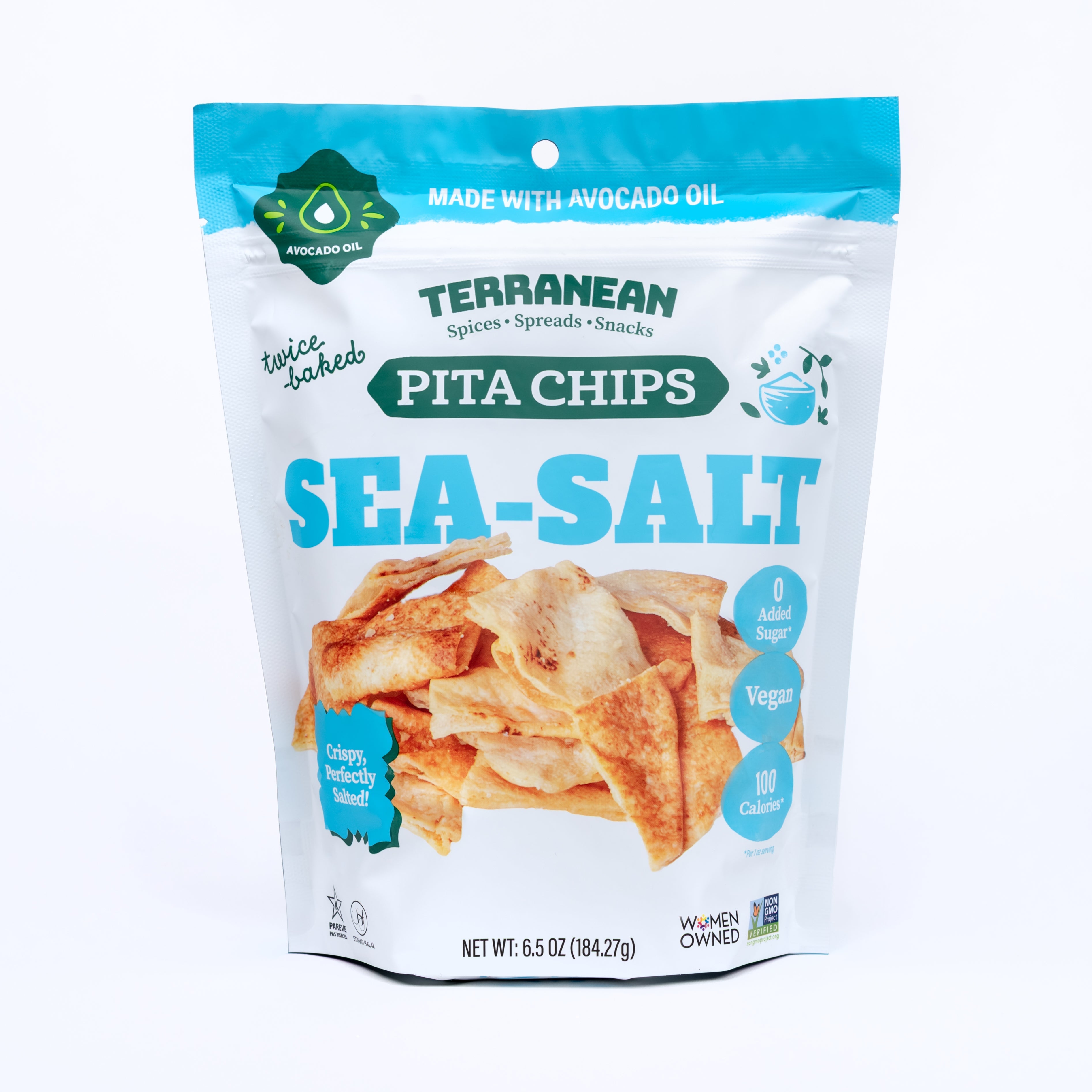 Pure Sea Salt Twice-Baked Pita Chips!