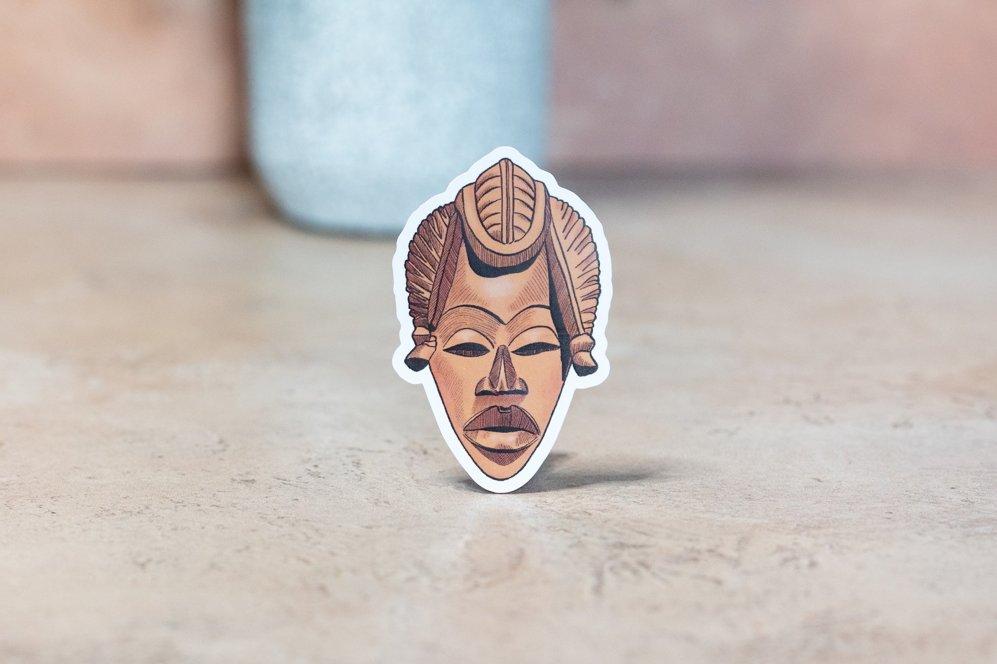 African Masks Stickers: Baule