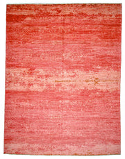 Modern Afghan Gabbeh (9'01"x11'10") coral