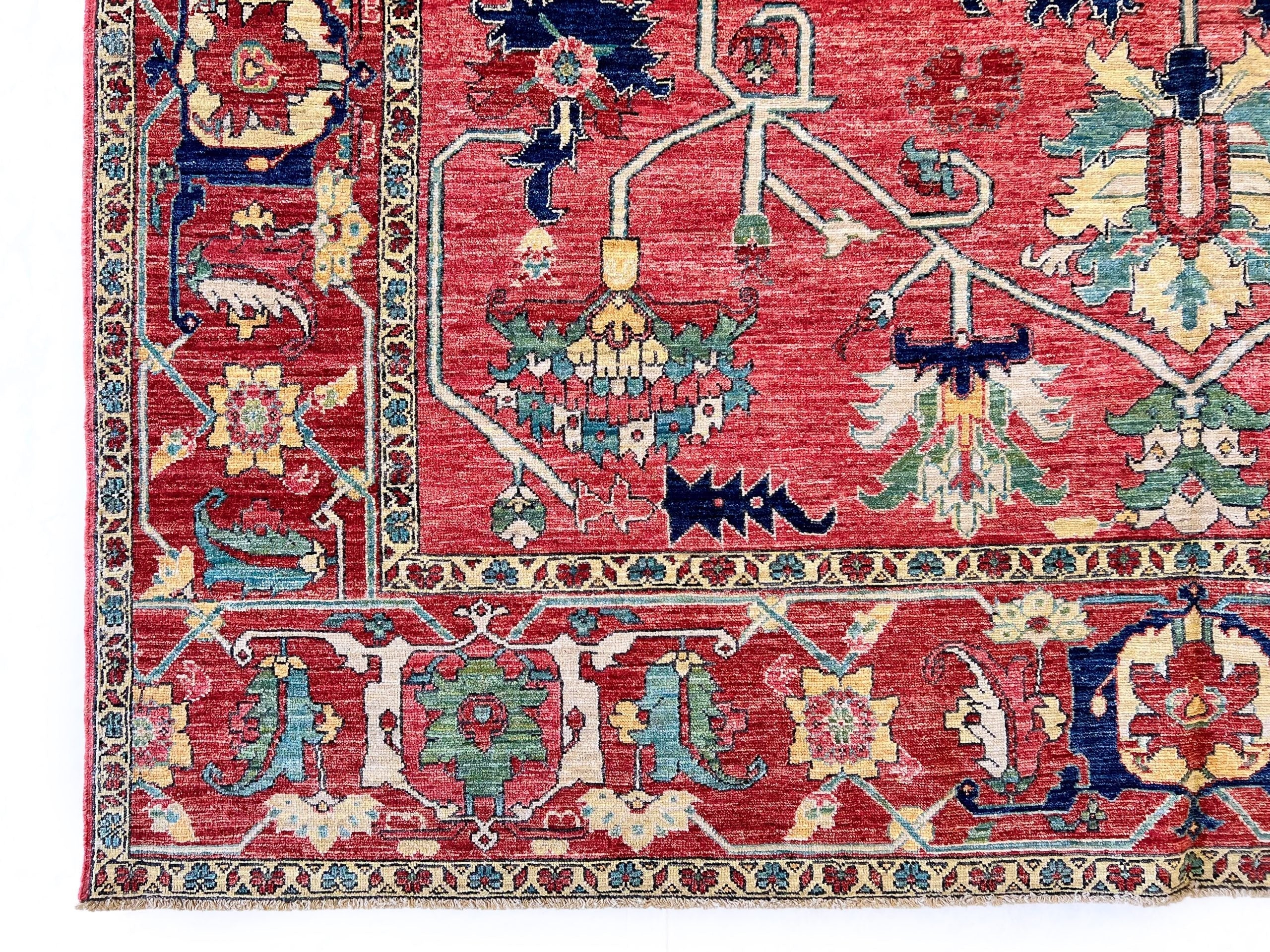 Afghan Heriz (8'00"x10'00") lt.red/red
