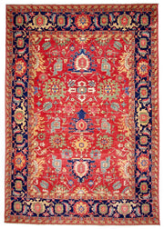 Afghan Serapi (8'09"x12'07") red/blue