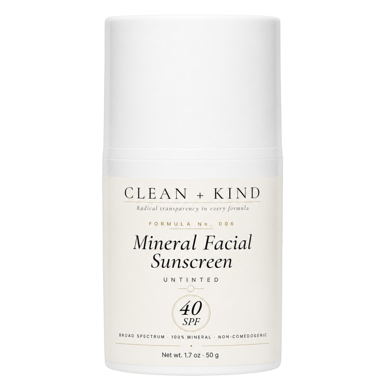 Untinted Daily Moisturizing Sunscreen – SPF 40