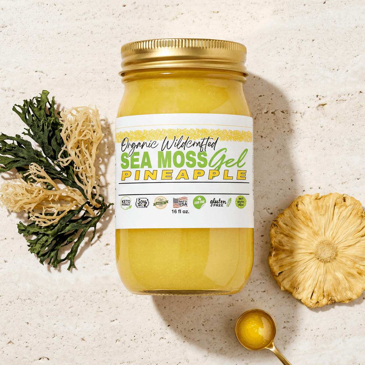 Pineapple Sea Moss Gel     16oz