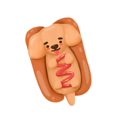 Hot Dog Wiener Sticker