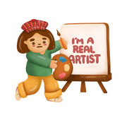 I Am A Real Artist Sticker