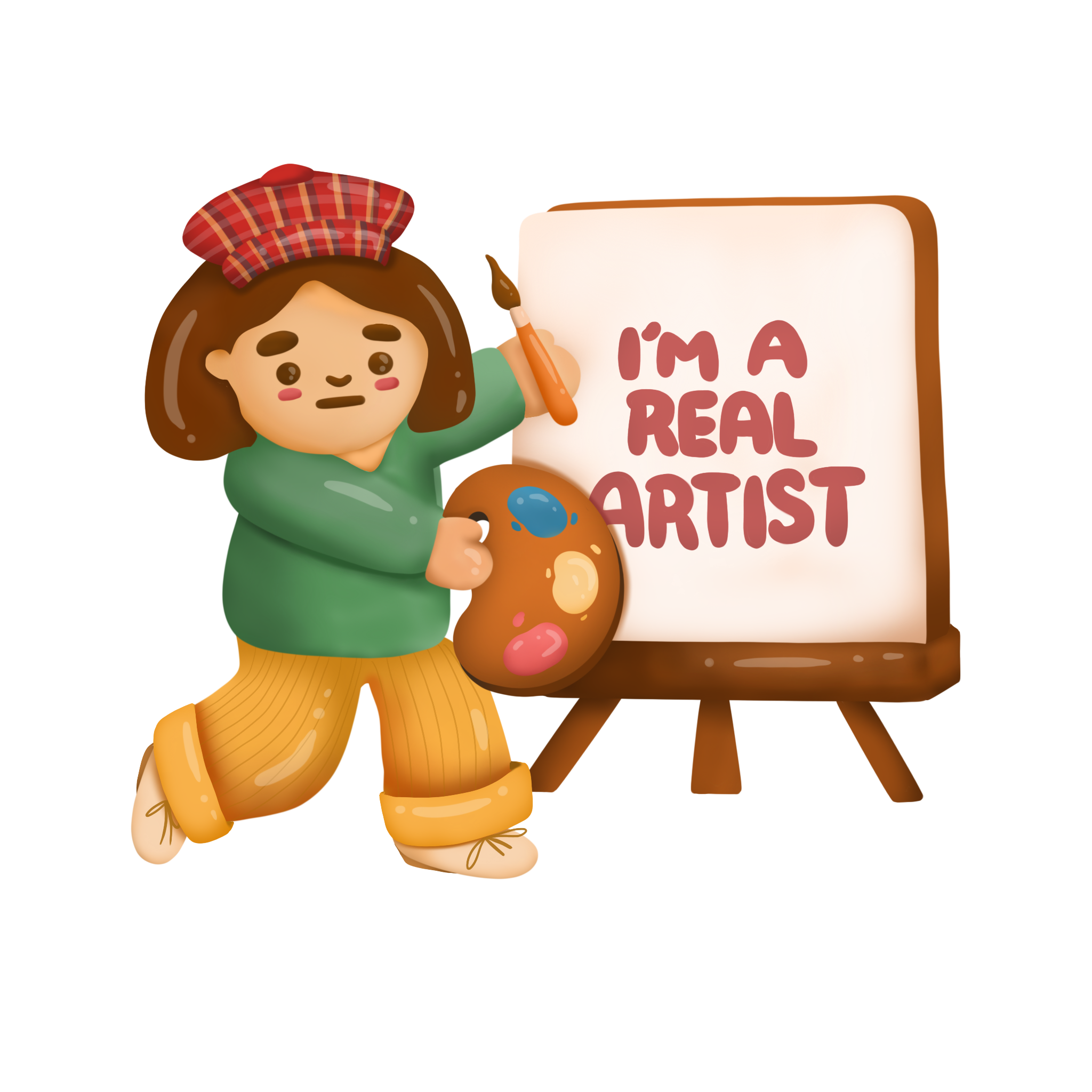 I Am A Real Artist Sticker