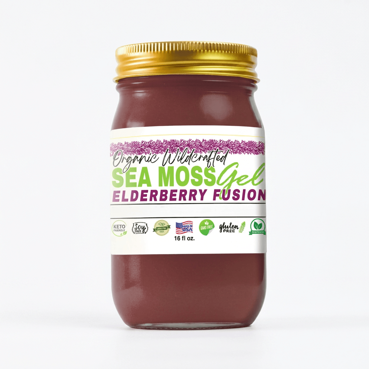 Elderberry Fusion Sea Moss Gel   16oz