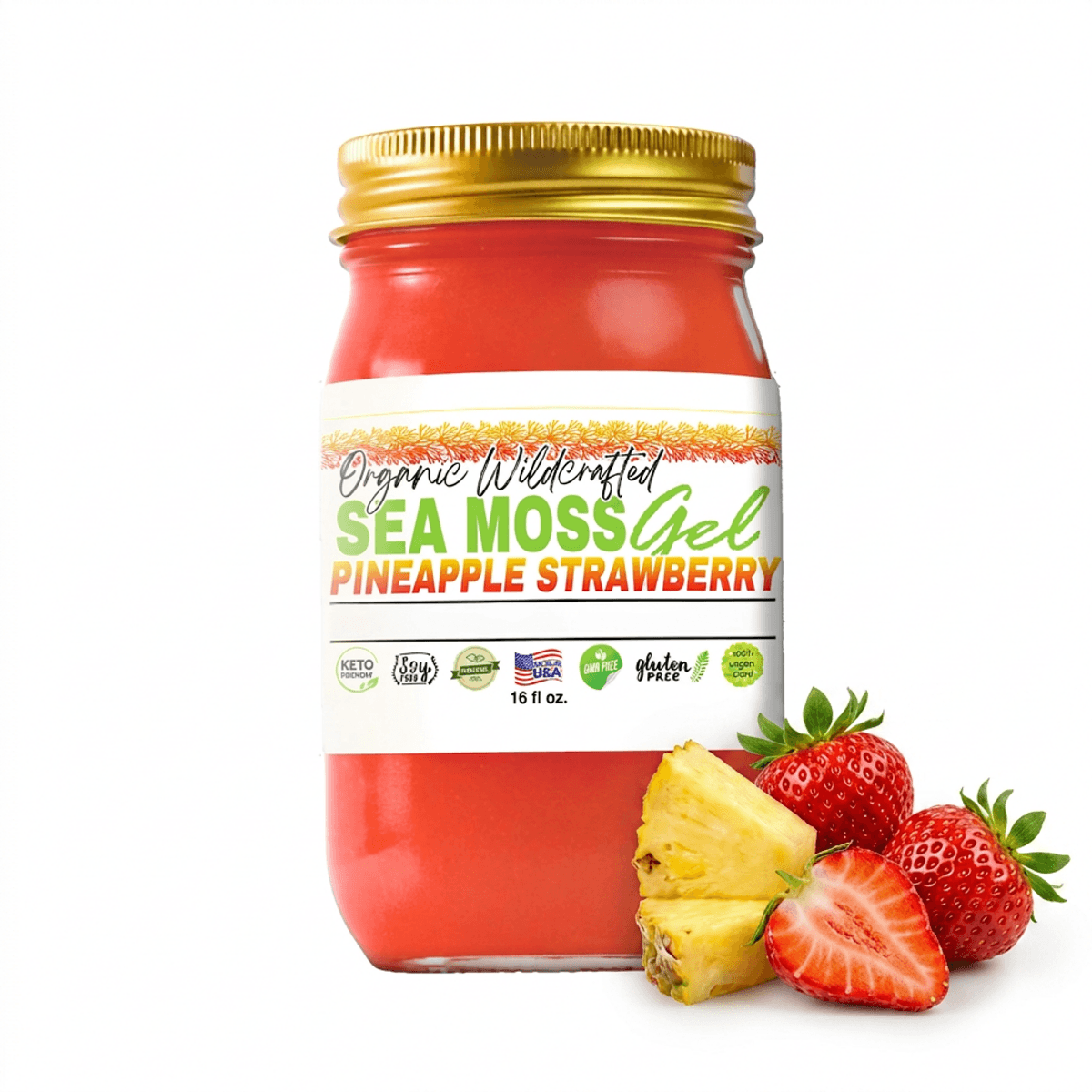 Strawberry Pineapple Sea Moss Gel 16oz