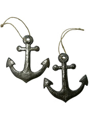 Anchor Metal Ornament Set