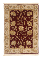 Wool w. silk Kumkapi red/ivo 2x3