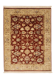 Wool w. silk Kumkapi red/ltgld 2x3