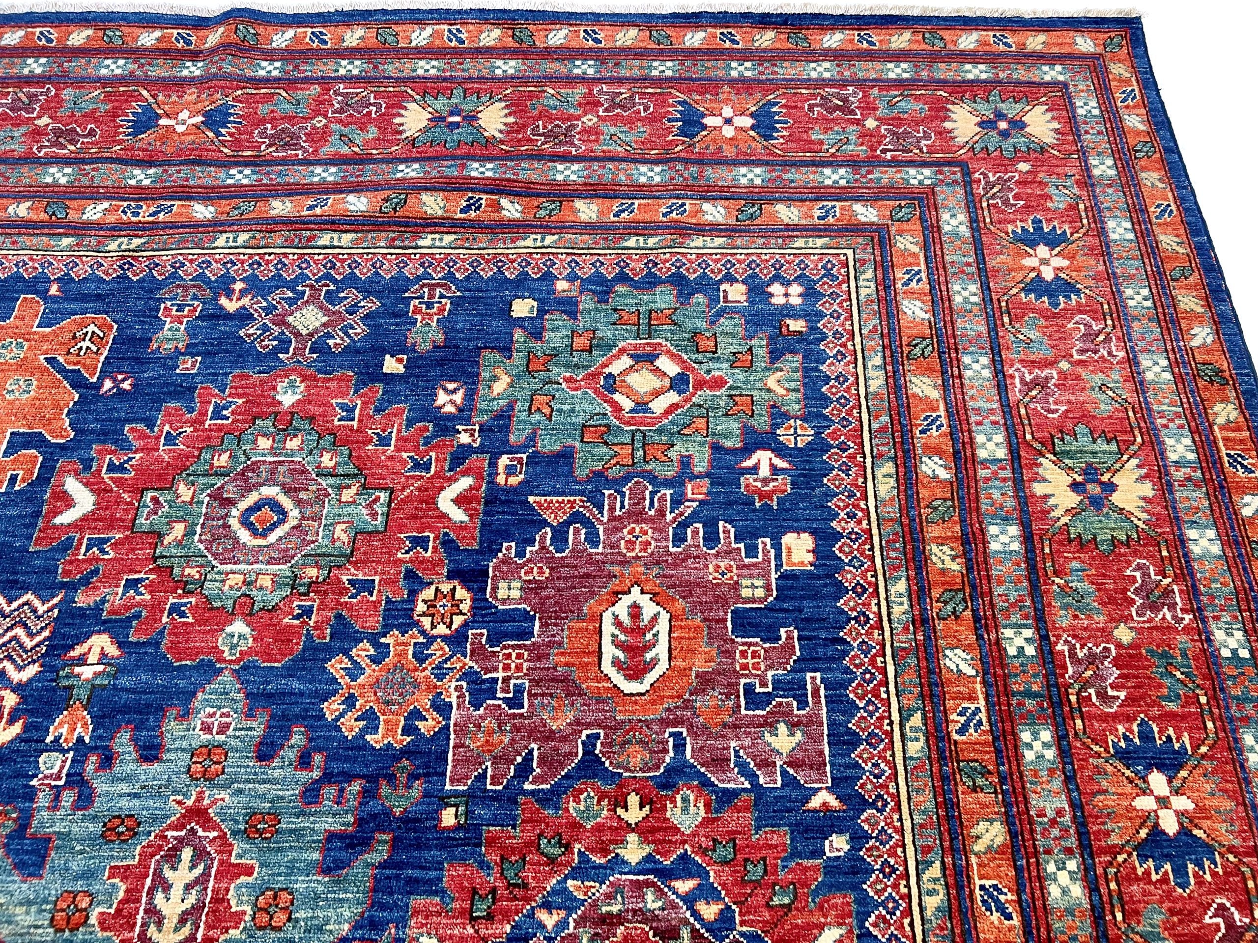 Afghan Aryana (8'10"x11'08") blue/red