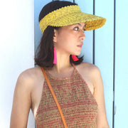Palm Visor Hat In Turmeric Yellow