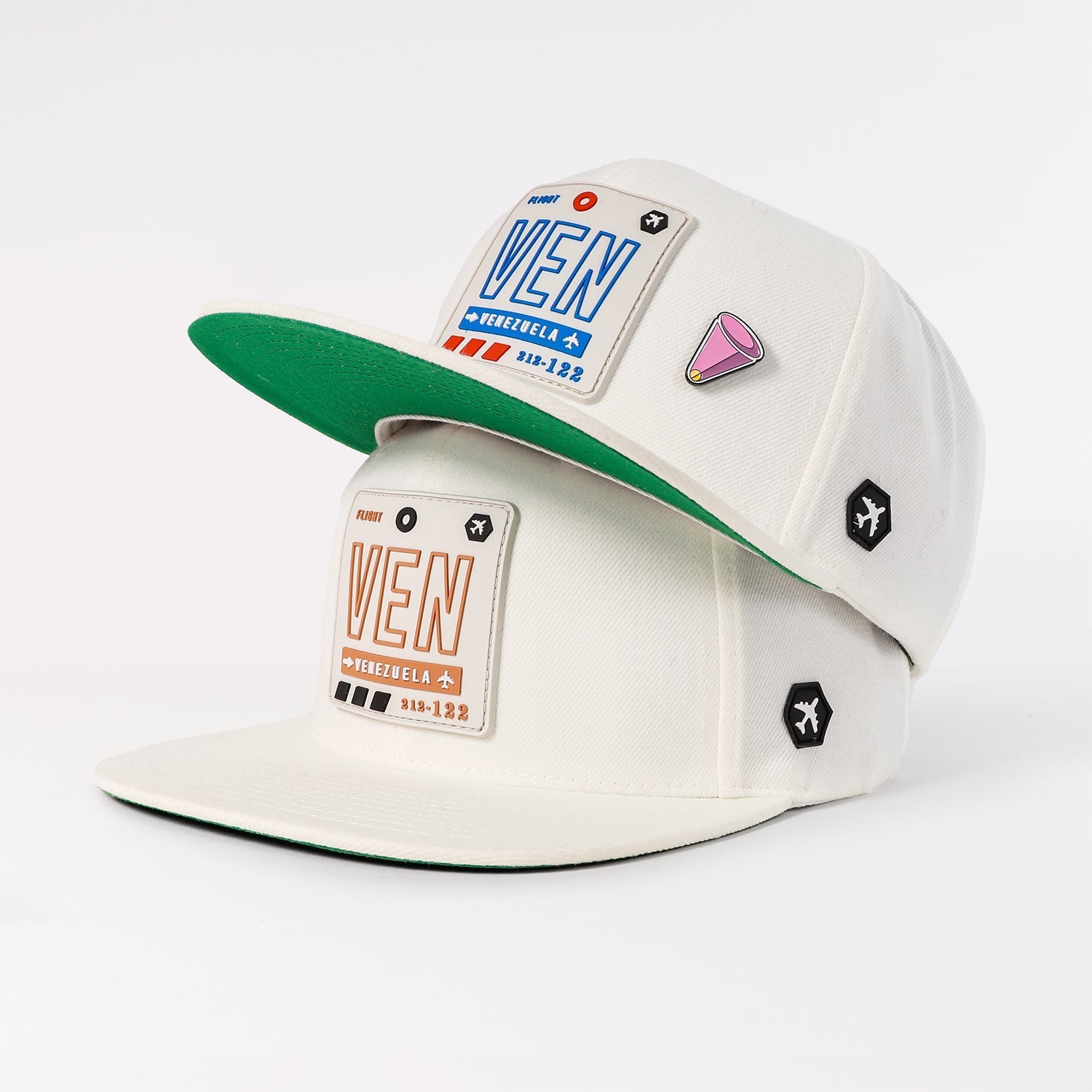 VEN - Venezuela Flat Snapback White/Brown