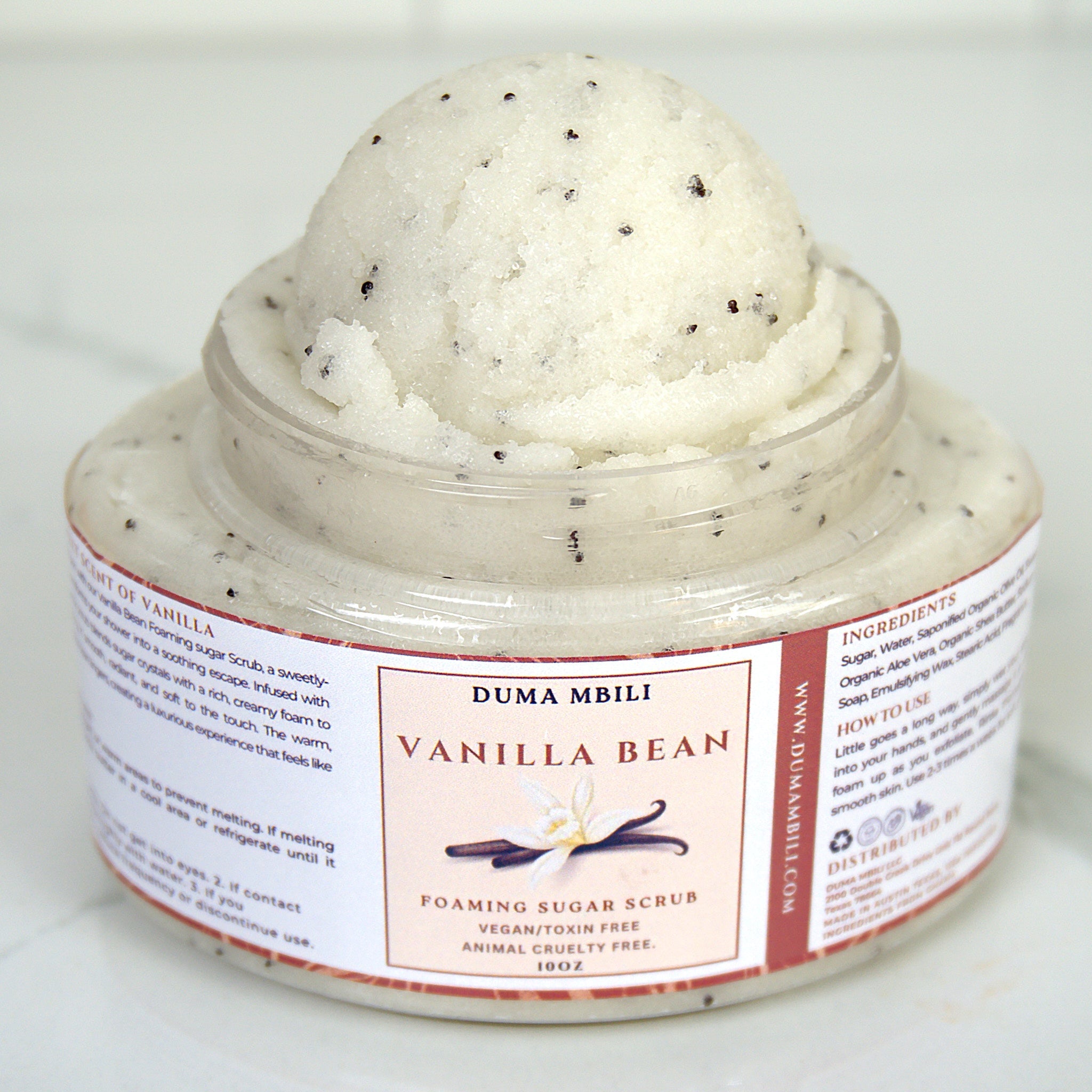 Vanilla Bean Foaming Sugar Scrub