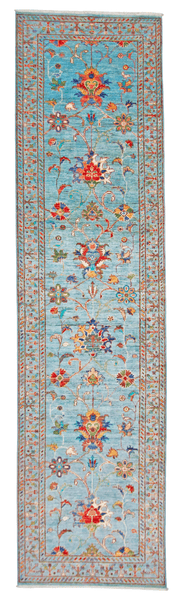 Aryana veg.dye 2'06"x10'04" ltblu