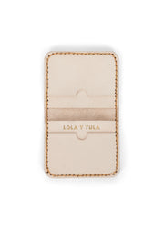 Leather Cardholder Wallet Sand