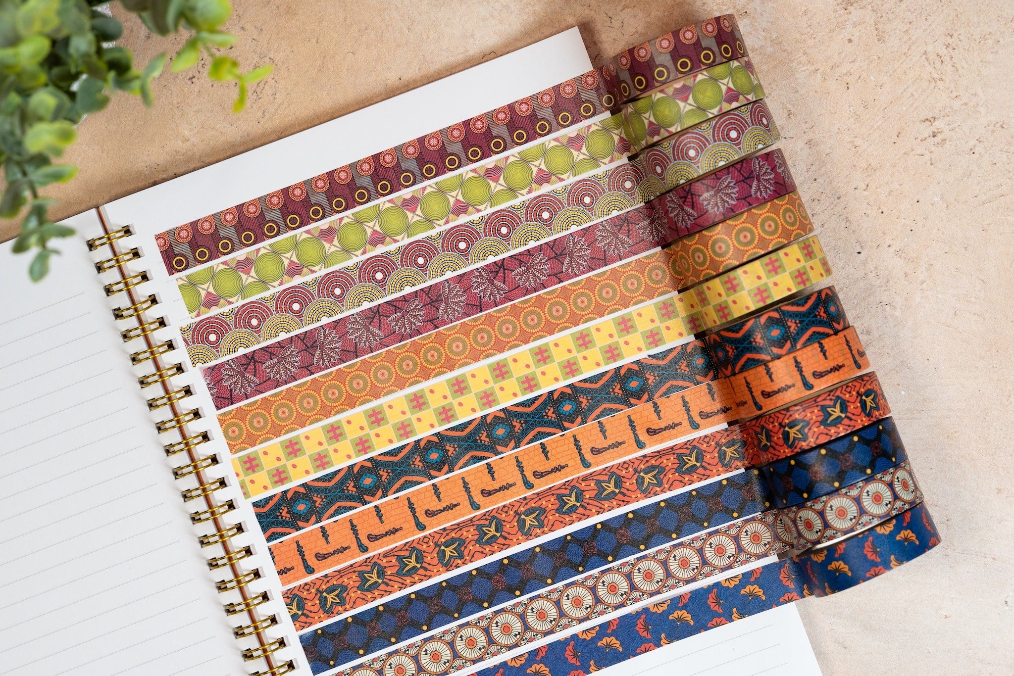 African Print Washi Tape - Walking Sticks (Ankara)