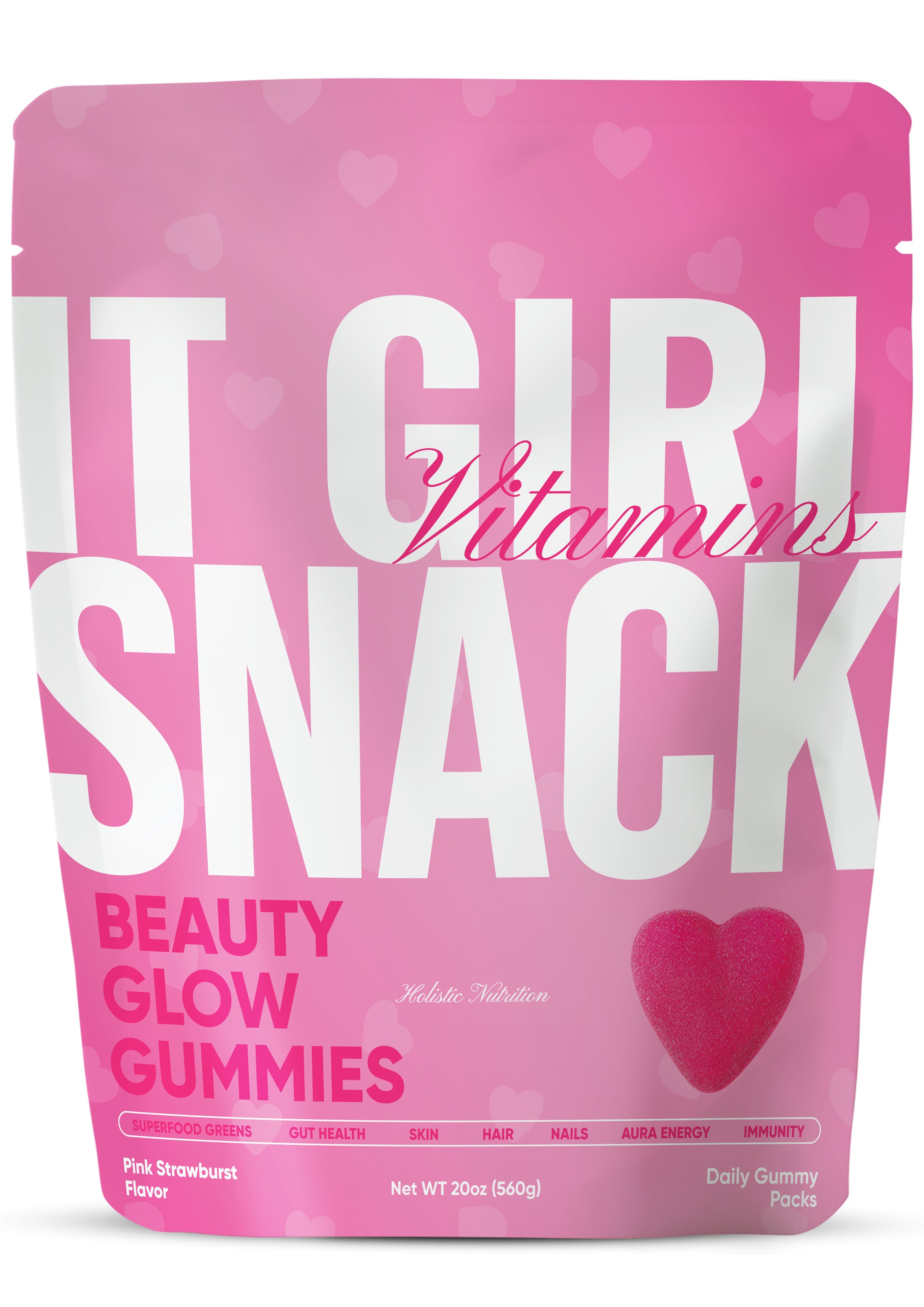 It Girl Snack - Superfoods Greens Gummies in Pink Starburst Flavor