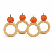 Handwoven Orange Napkin Ring