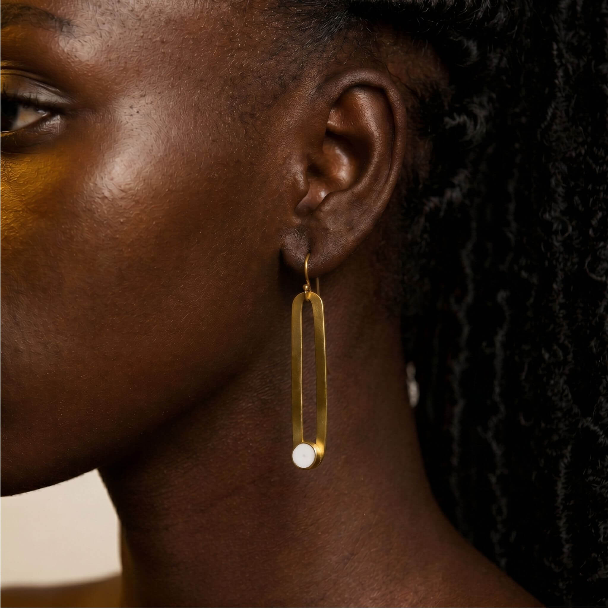 Lila Crosby Drop Hoops Earring