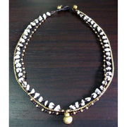 White Stone with Bell Necklace - Thailand
