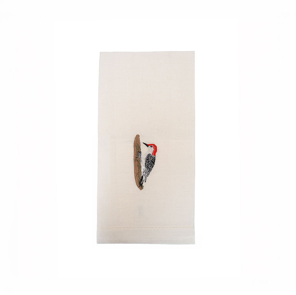 100% Cotton Tea Towels with Bird Embroidery - Kitchen Towels