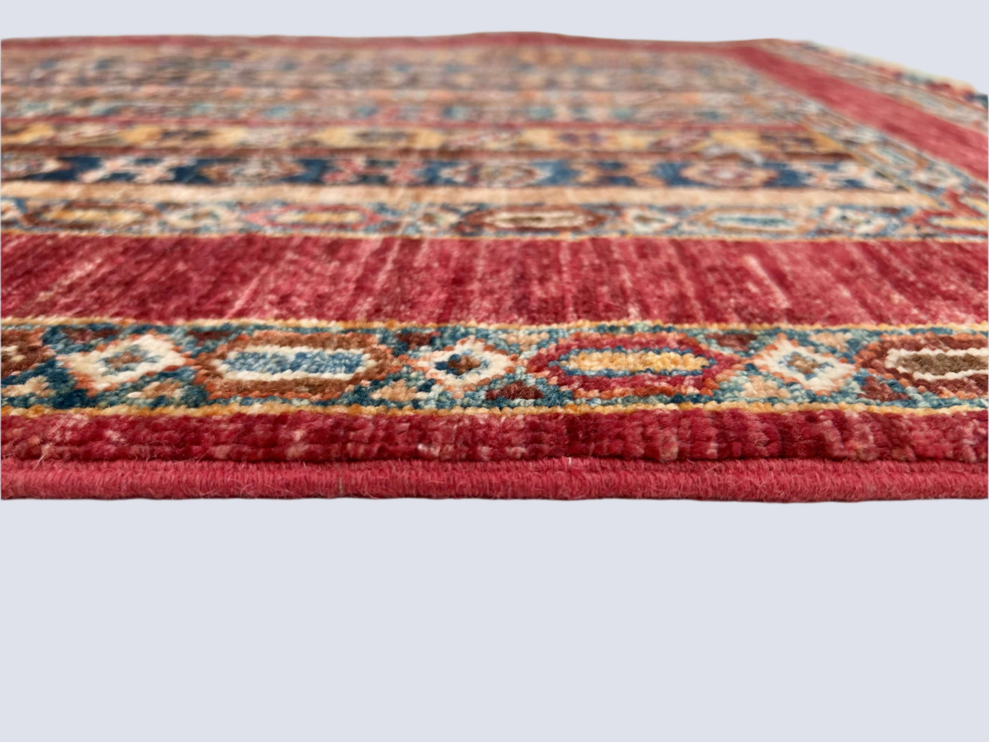 Afghan Shawl (2'09"x4'03") red/multicolor