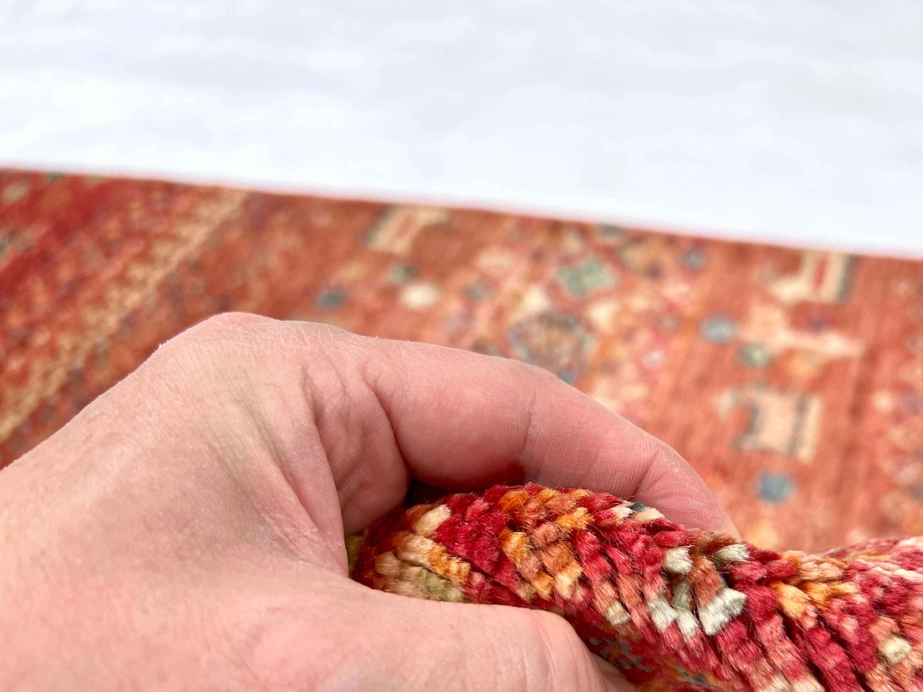 Afghan Khorjin-Gabbeh (2'06"x4'02") rust/red