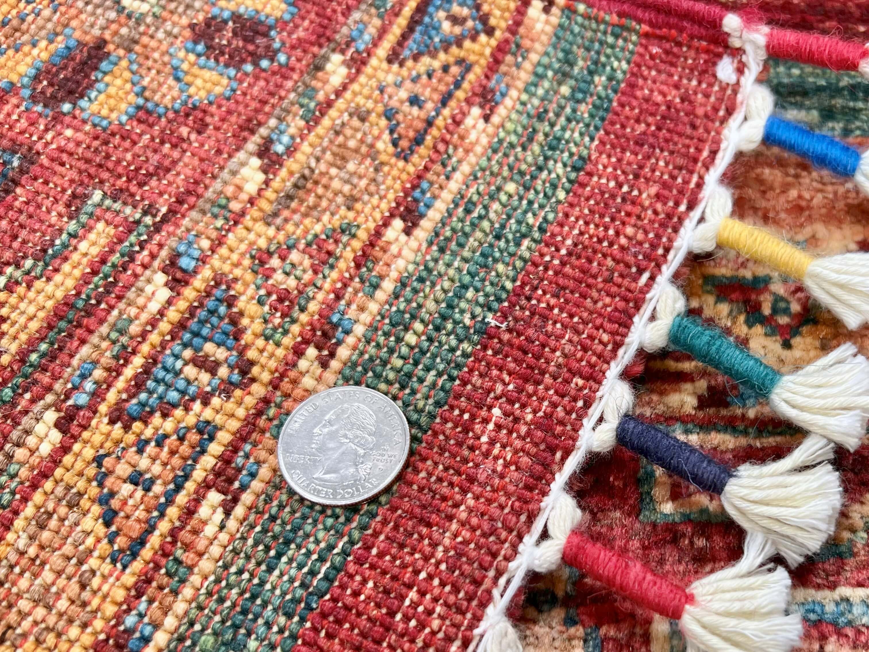 Afghan Khorjin (2'09"x4'02") red/multicolor