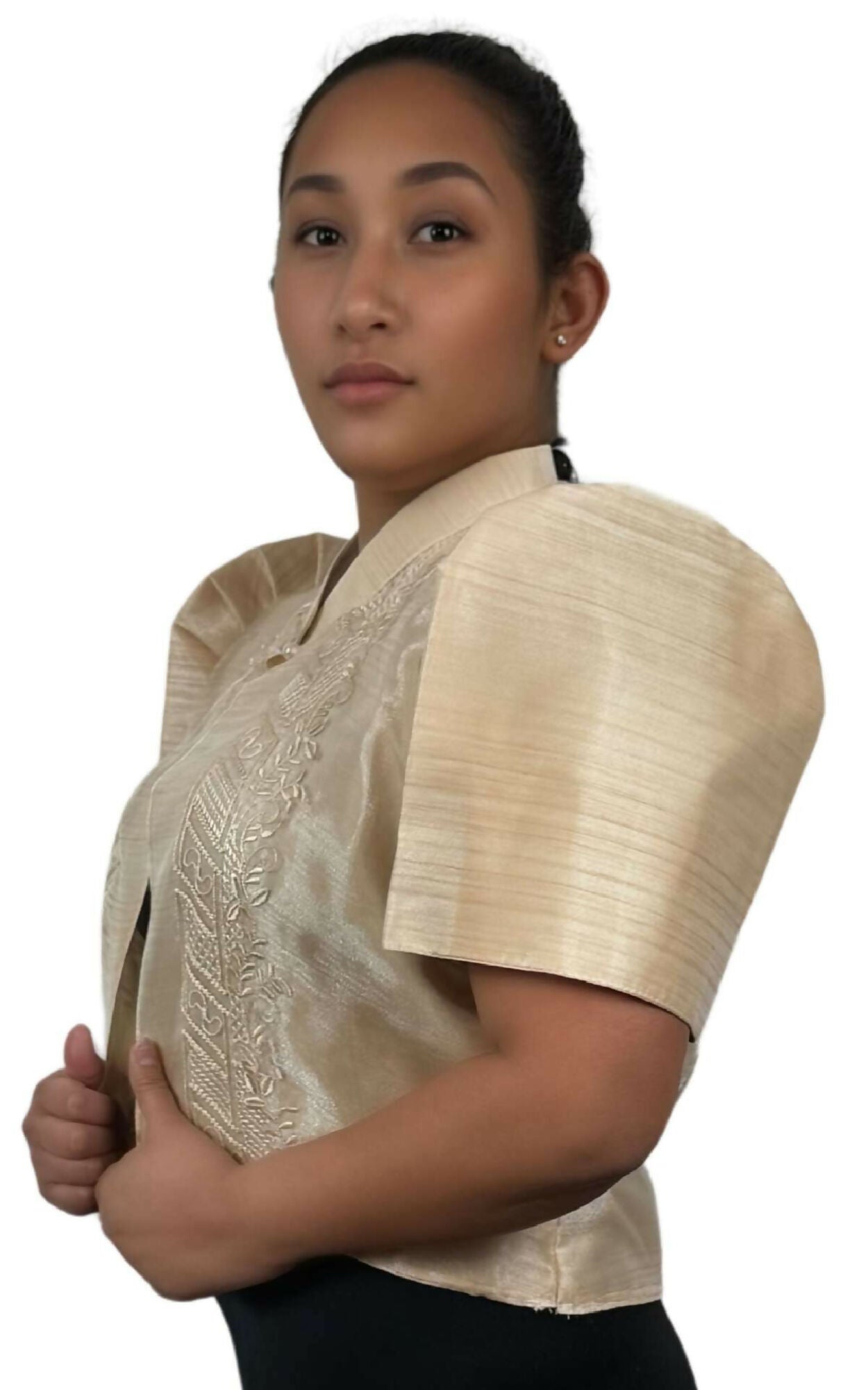 Filipiniana Bolero Jacket - Beige