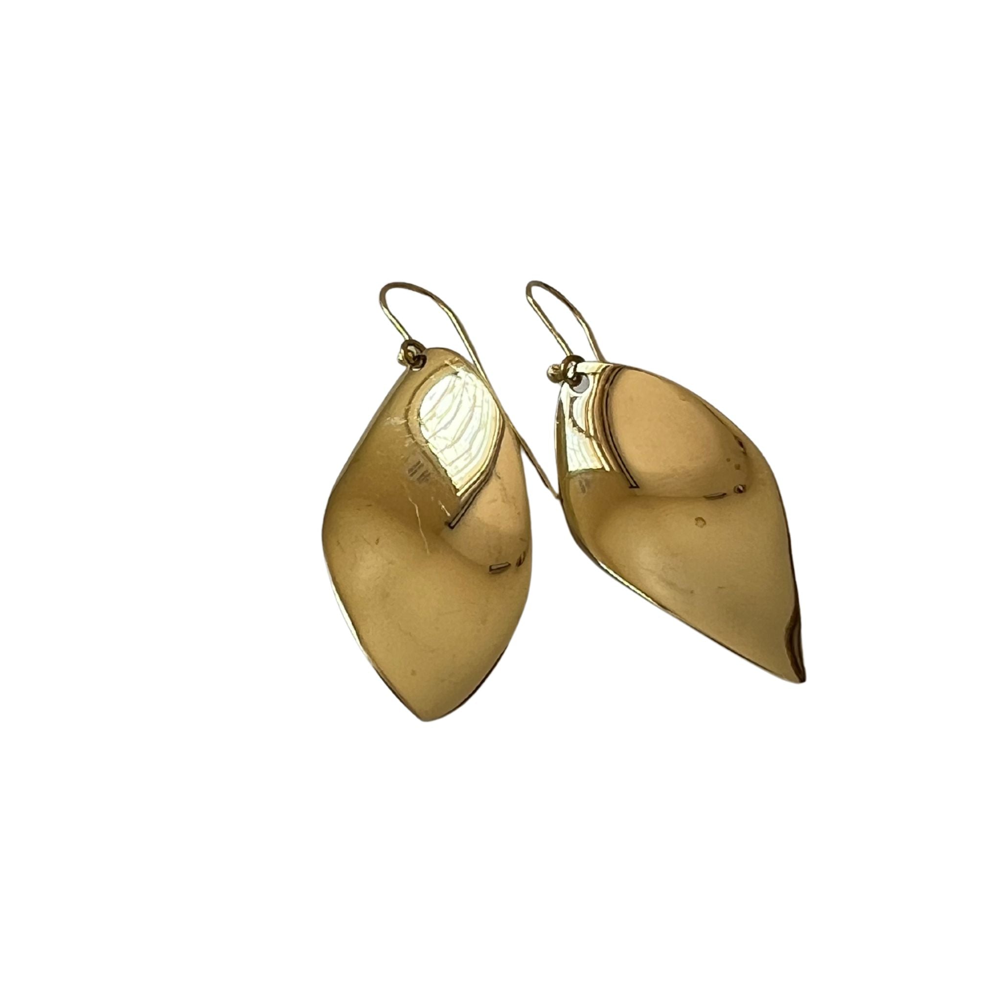 Zizi Brass Leverback Drop Earring