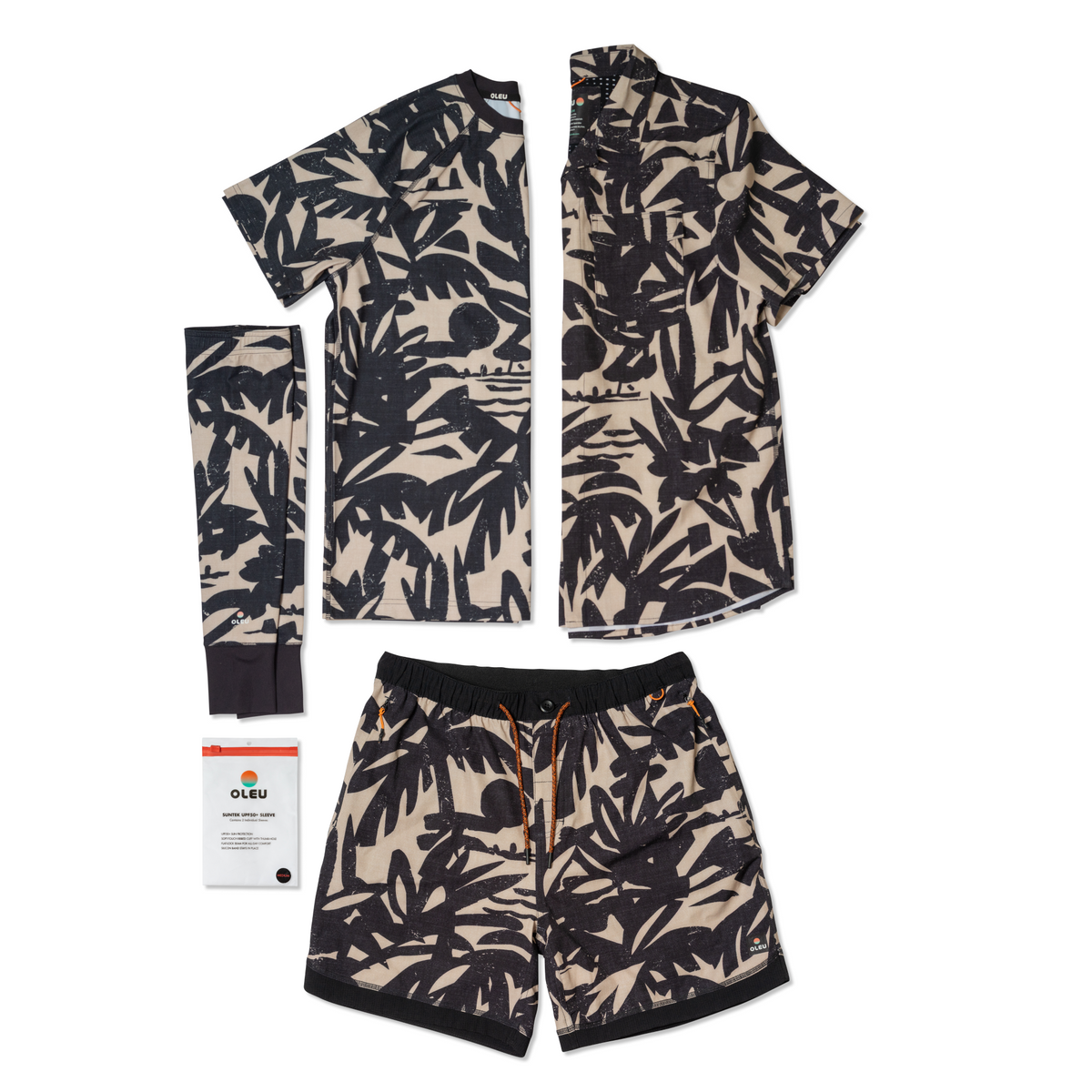 OLEU UV QUICK-DRY BOARDSHIRT - CARVINGS SANDSTONE