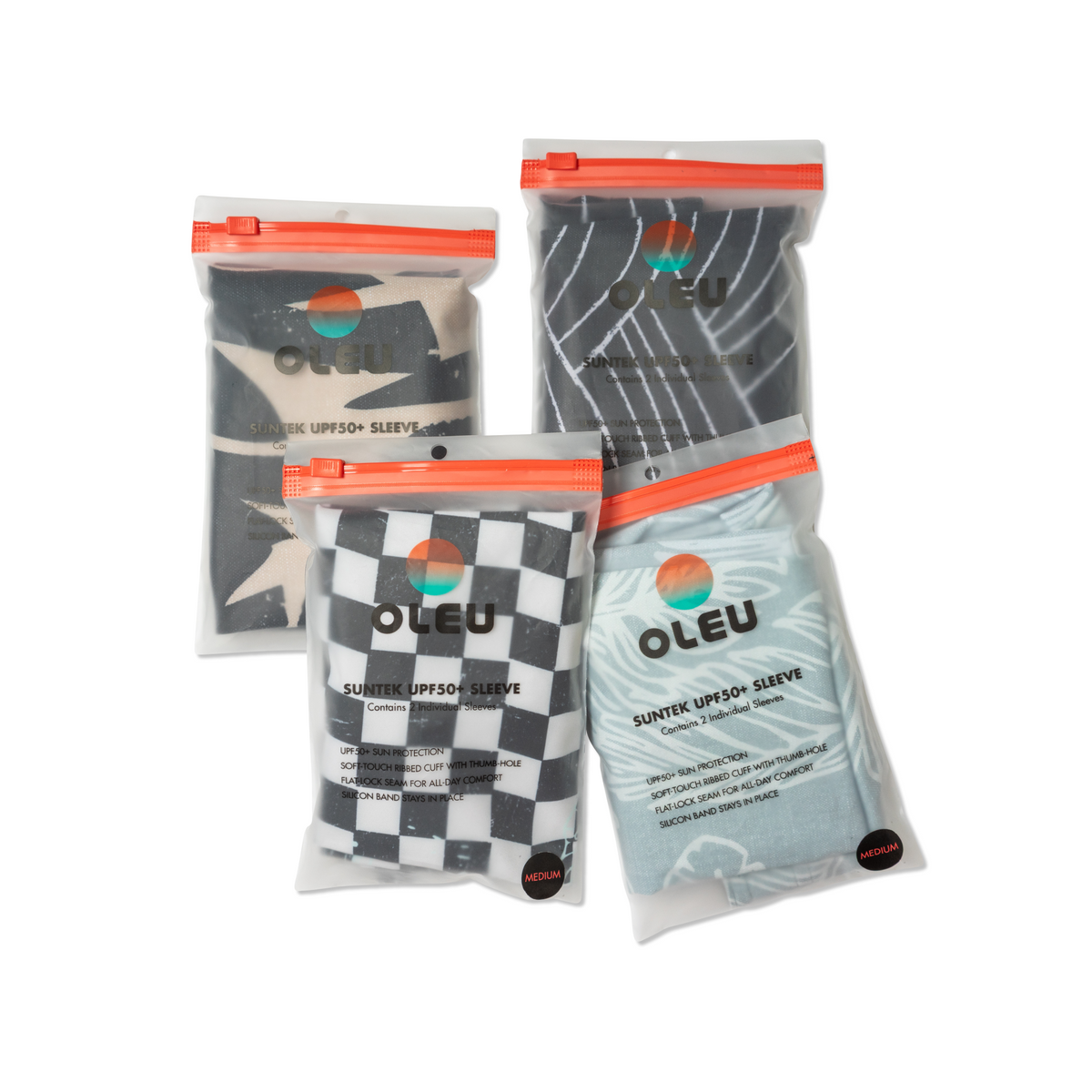 OLEU SUNSPORT™ UV ARM SLEEVES - RAINFOREST SEA GREEN